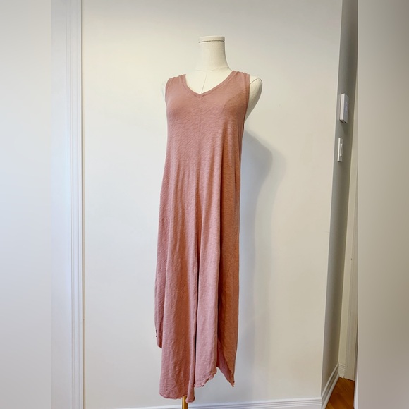Z Supply 100% coton v neck maxi summer dress in pink size xsmall - Picture 1 of 8